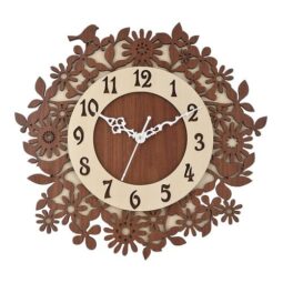 Antique Hand Crafted Wood Watch Wall Clock Decorative for Home, Office