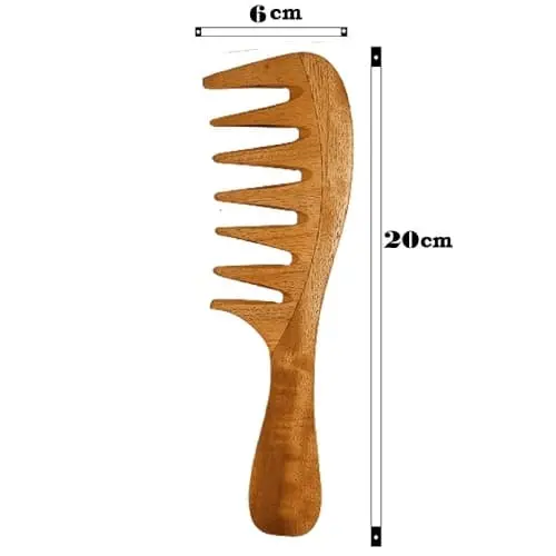 Curly Hair Wooden Comb Set of 3 for Men & Women | Hair fall | Dandruff Control 2 Curly Hair Wooden Comb Set of 3 for Men & Women | Hair fall | Dandruff Control - Image 2