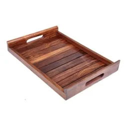 Royal Style Rosewood Wooden Serving Tray for Tea, Coffee, Rectangular Pack of 1