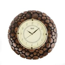 AdWorld Global Wall Hanging Watch Wooden Clock (Design, Antique Bamboo)