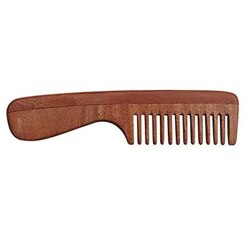 Natural Wooden Neem Comb For Men & Women, Curly Hair 2 Wooden neem comb For women