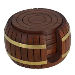 AdWorld Global Wood Table Coasters For Home Decor