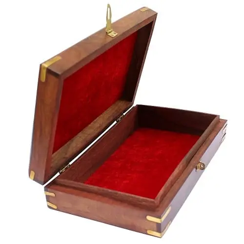 AdWorld Global Hand Carved Wooden Jewellery Box for Women, 10 Inch 2 Jewellery Box for Women 10 Inch