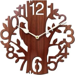 Wooden Wall Clock Handmade Designer Watch for Living Room (10 Inch)
