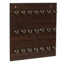 Premium Wooden Wall Hanging Key Holder (21 Hooks), Brown