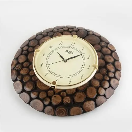 AdWorld Global Wall Hanging Watch Wooden Clock (Design, Antique Bamboo) 3 AdWorld Global Wall Hanging Watch Wooden